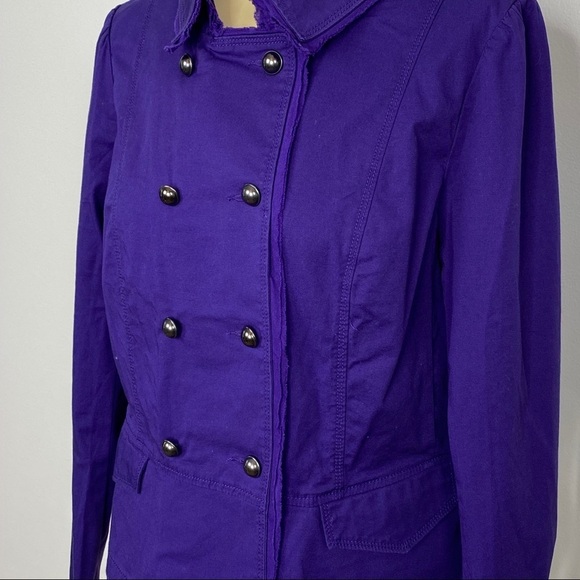 LOFT Purple Military Jacket - Picture 3 of 9